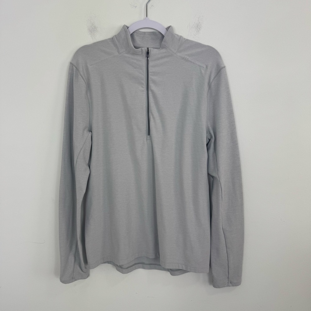 Lululemon Surge Warm 1/2 Zip Pullover Heathered Sea Salt Men’s M - Picture 2 of 10